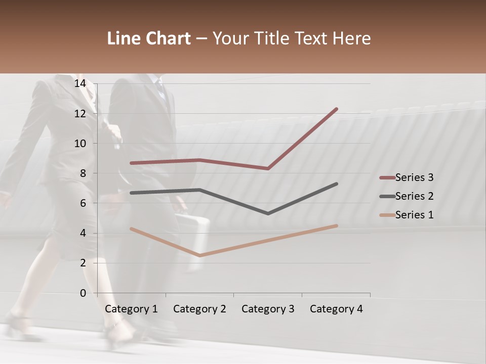 A Business Man And Woman Walking Down A Street PowerPoint Template