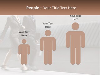 A Business Man And Woman Walking Down A Street PowerPoint Template