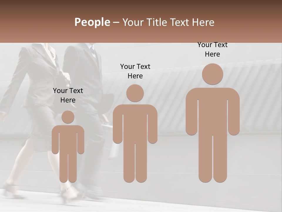 A Business Man And Woman Walking Down A Street PowerPoint Template