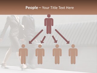 A Business Man And Woman Walking Down A Street PowerPoint Template