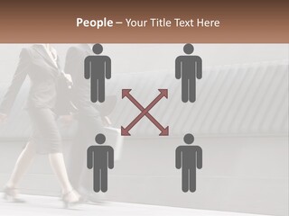 A Business Man And Woman Walking Down A Street PowerPoint Template