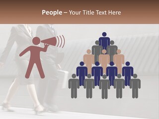 A Business Man And Woman Walking Down A Street PowerPoint Template