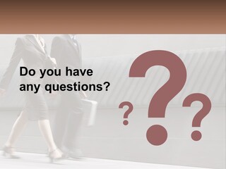 A Business Man And Woman Walking Down A Street PowerPoint Template