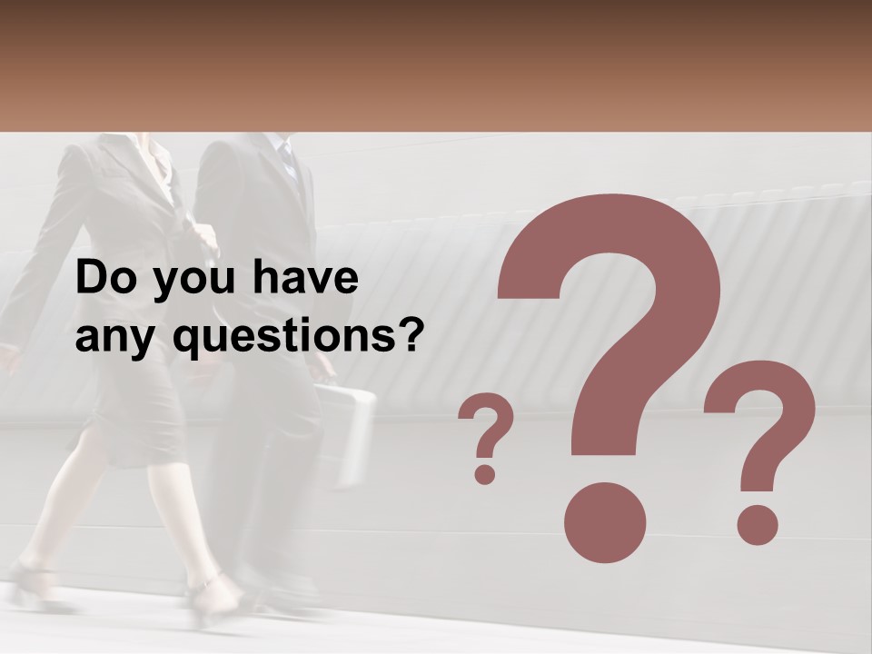 A Business Man And Woman Walking Down A Street PowerPoint Template