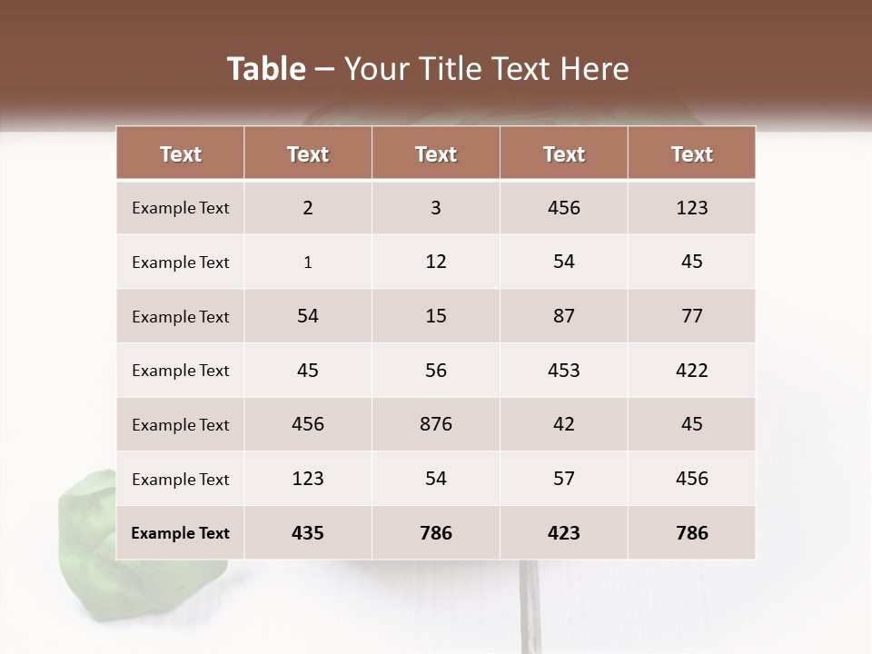 A Wooden Bowl Filled With Green Spinach Leaves PowerPoint Template