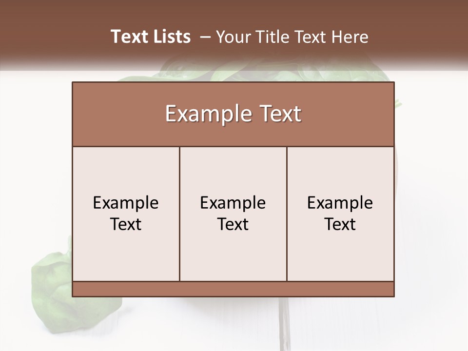 A Wooden Bowl Filled With Green Spinach Leaves PowerPoint Template