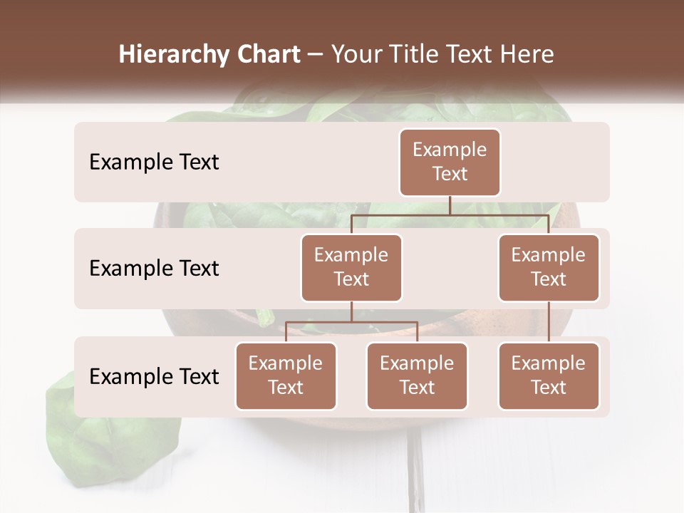 A Wooden Bowl Filled With Green Spinach Leaves PowerPoint Template