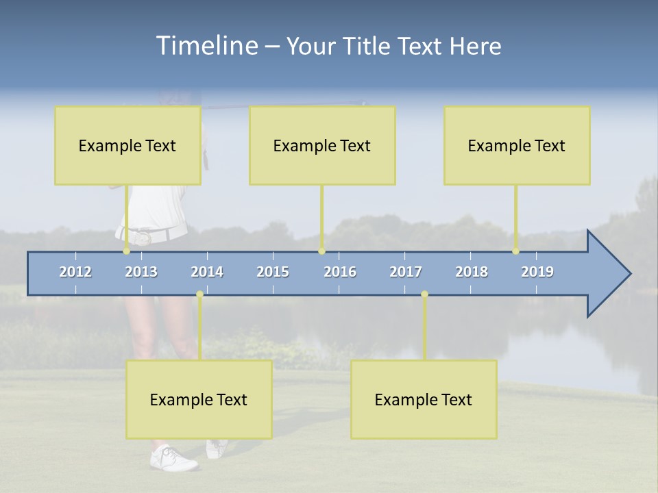 A Woman Is Playing Golf On A Beautiful Day PowerPoint Template