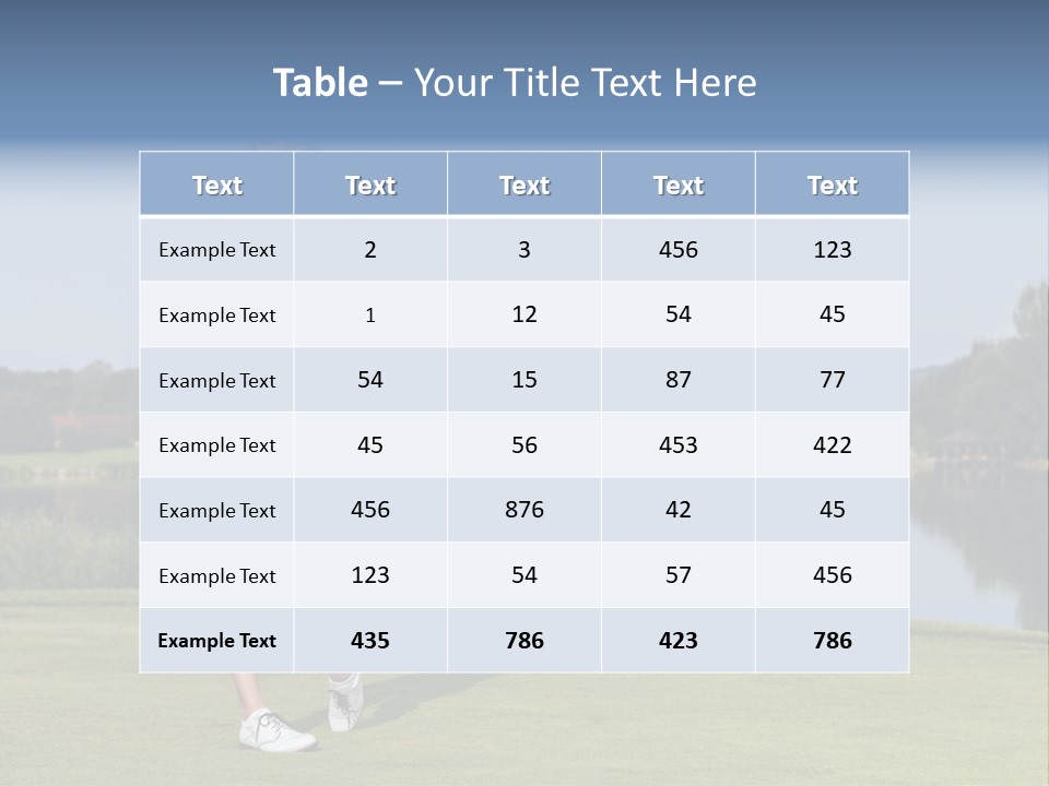 A Woman Is Playing Golf On A Beautiful Day PowerPoint Template