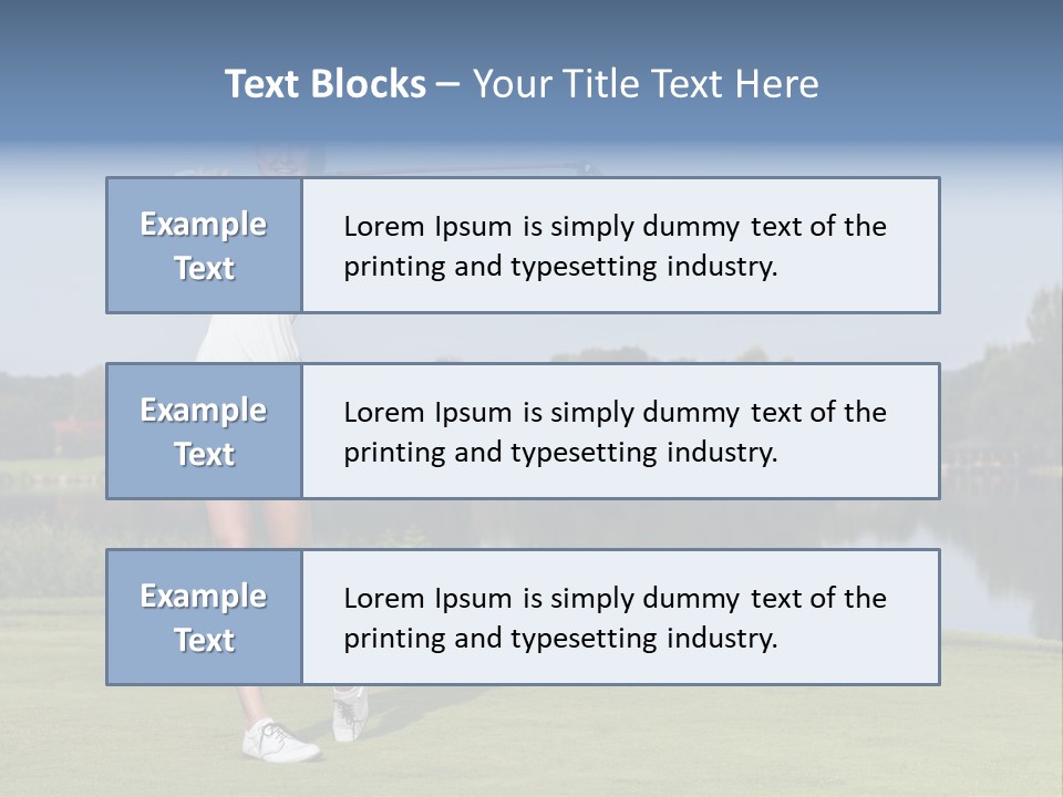 A Woman Is Playing Golf On A Beautiful Day PowerPoint Template