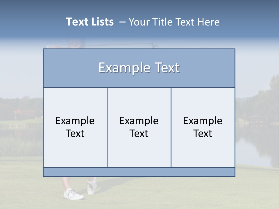 A Woman Is Playing Golf On A Beautiful Day PowerPoint Template