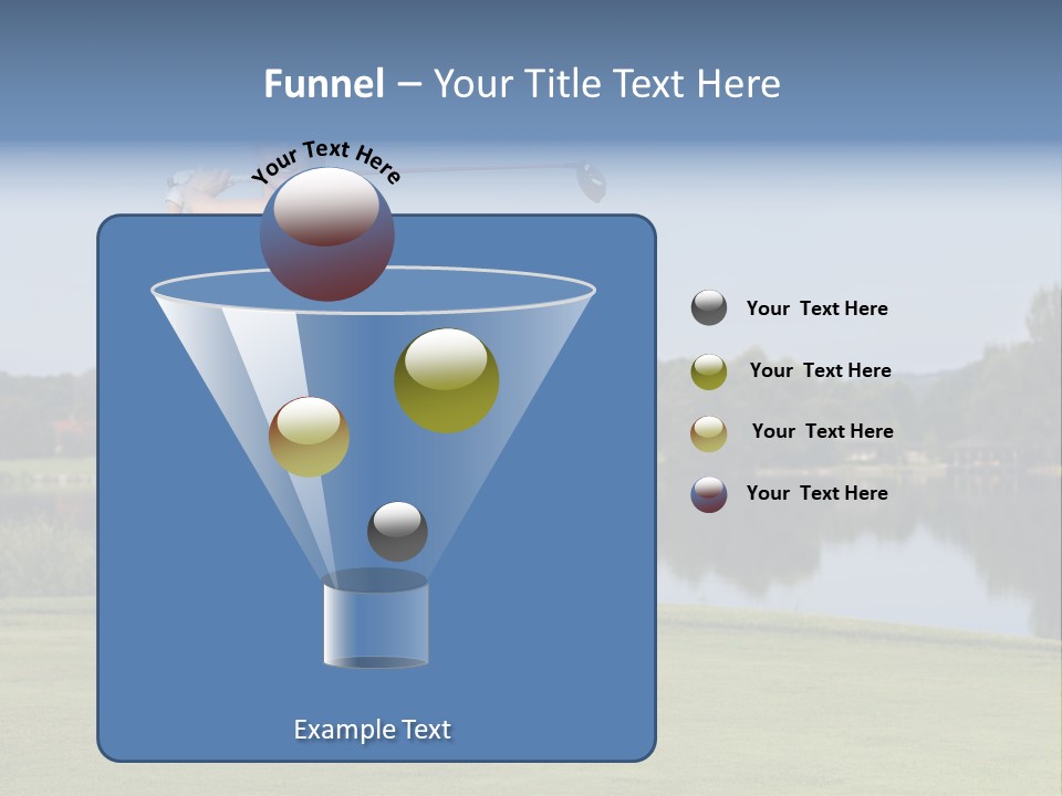 A Woman Is Playing Golf On A Beautiful Day PowerPoint Template