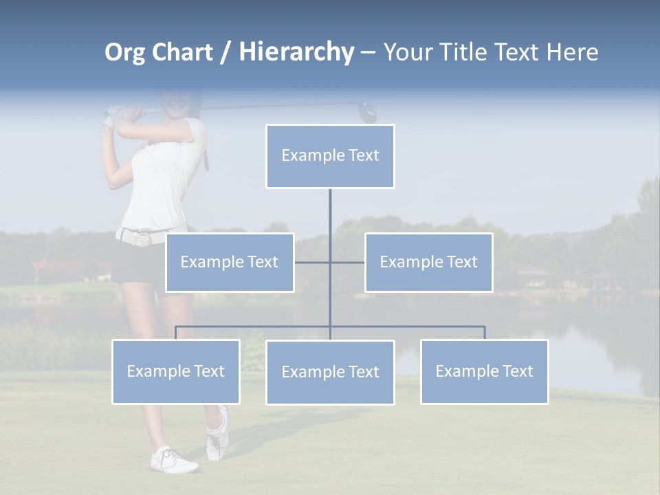 A Woman Is Playing Golf On A Beautiful Day PowerPoint Template