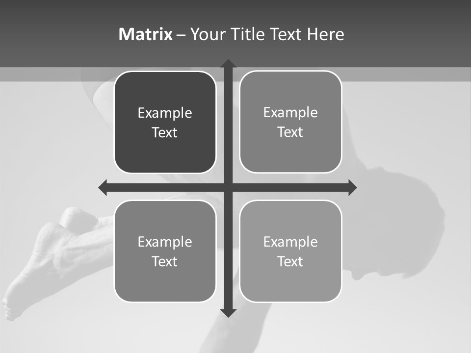 A Man Doing A Yoga Pose In A Black And White Photo PowerPoint Template