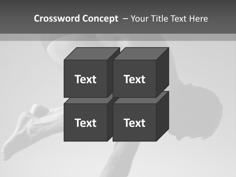 A Man Doing A Yoga Pose In A Black And White Photo PowerPoint Template