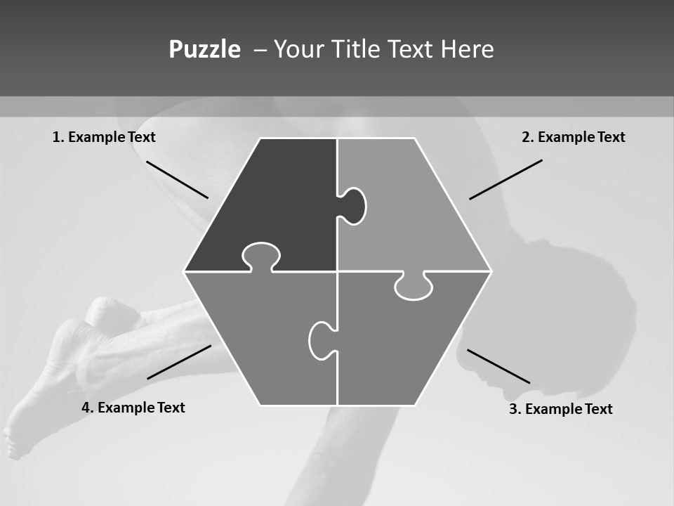 A Man Doing A Yoga Pose In A Black And White Photo PowerPoint Template