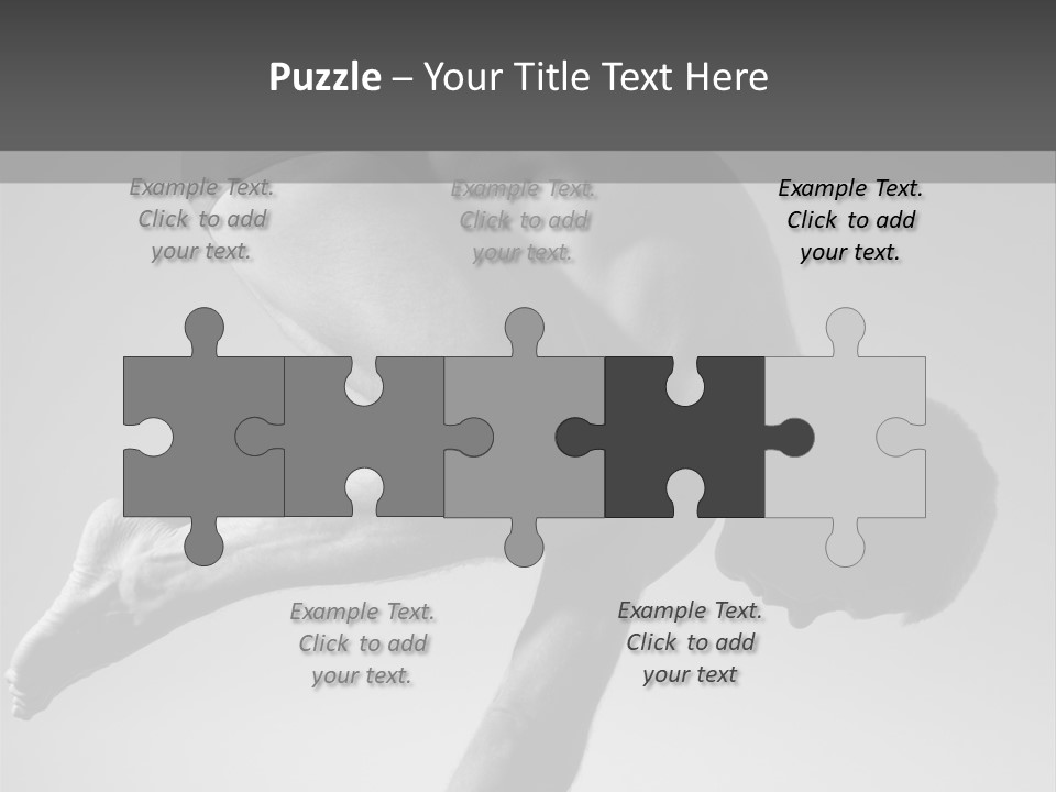 A Man Doing A Yoga Pose In A Black And White Photo PowerPoint Template