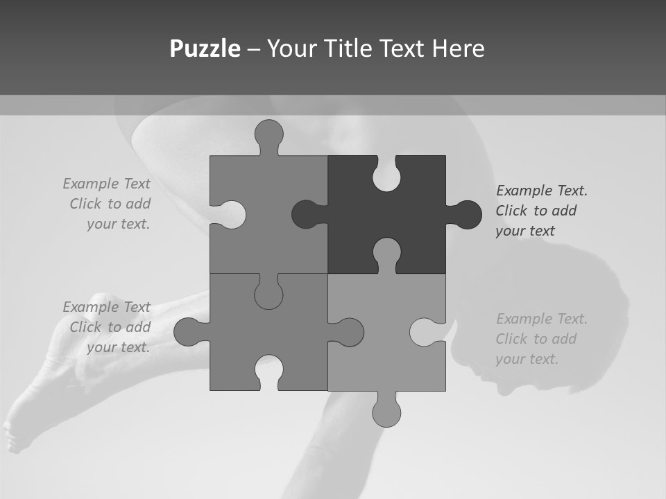 A Man Doing A Yoga Pose In A Black And White Photo PowerPoint Template