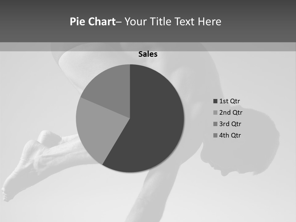 A Man Doing A Yoga Pose In A Black And White Photo PowerPoint Template