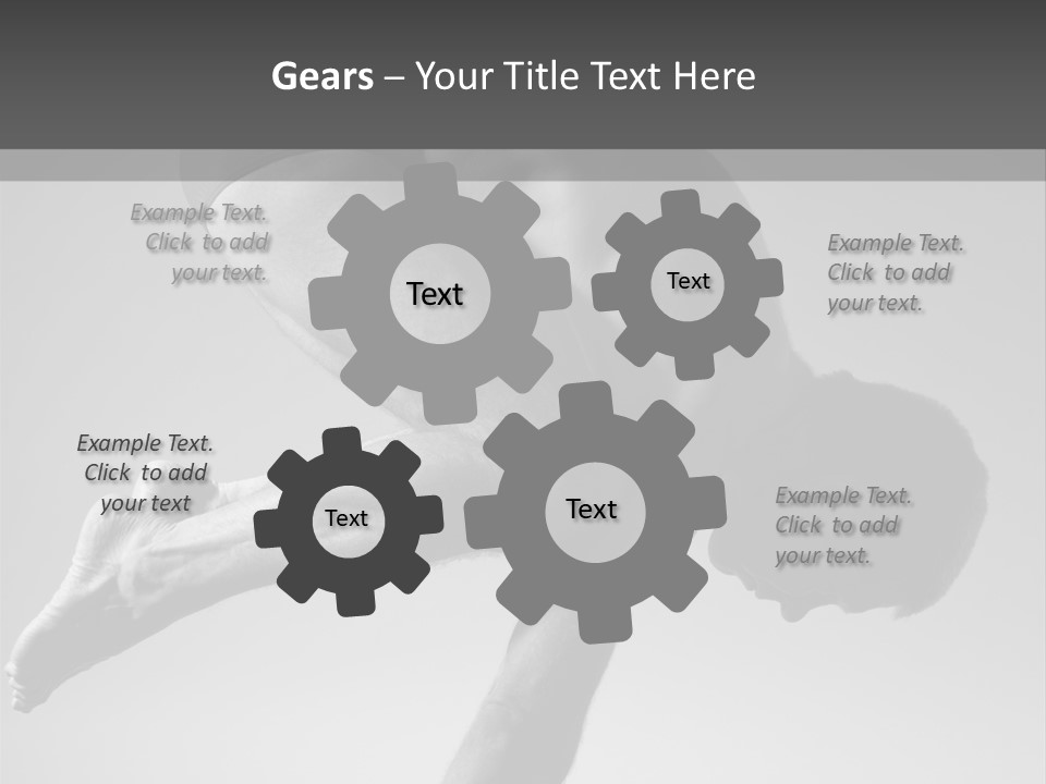 A Man Doing A Yoga Pose In A Black And White Photo PowerPoint Template