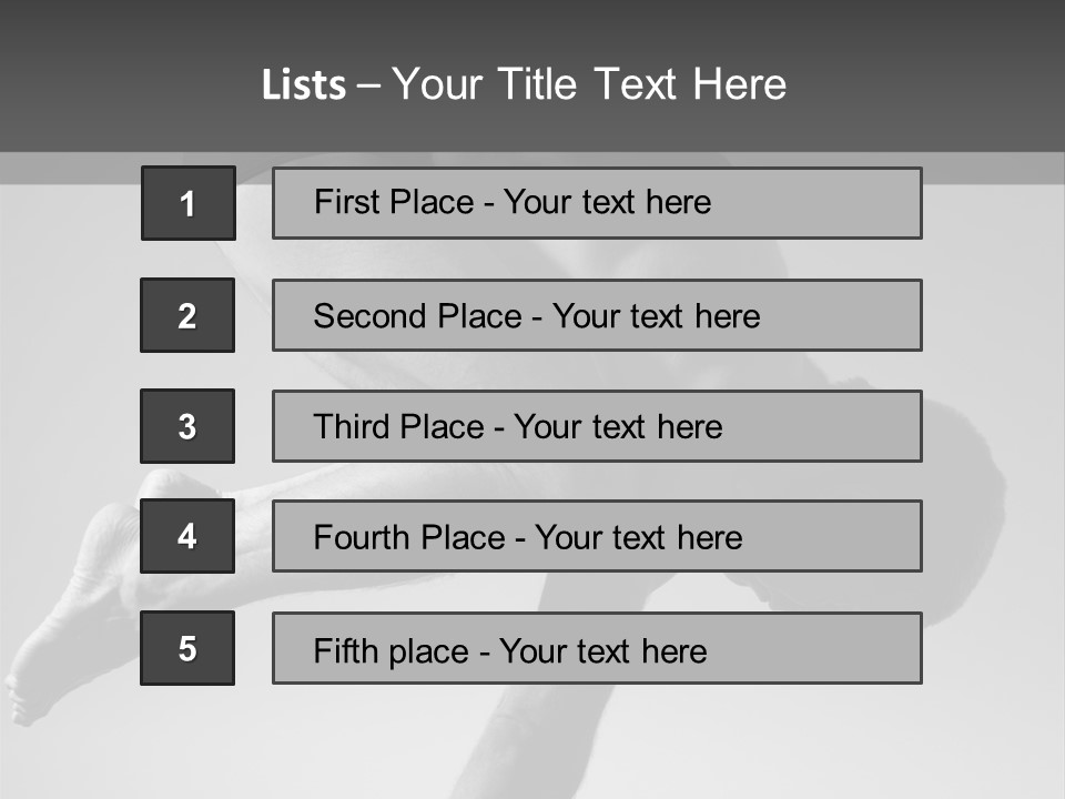 A Man Doing A Yoga Pose In A Black And White Photo PowerPoint Template