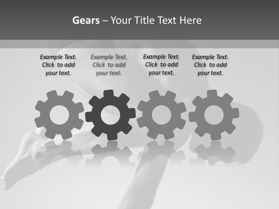 A Man Doing A Yoga Pose In A Black And White Photo PowerPoint Template