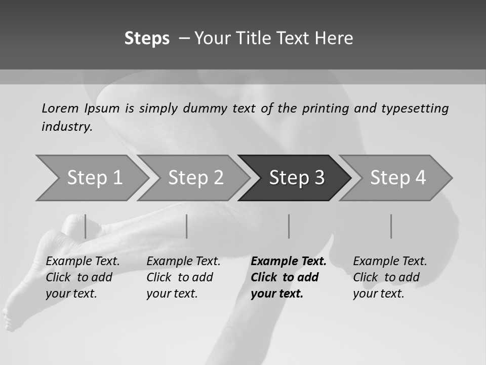 A Man Doing A Yoga Pose In A Black And White Photo PowerPoint Template