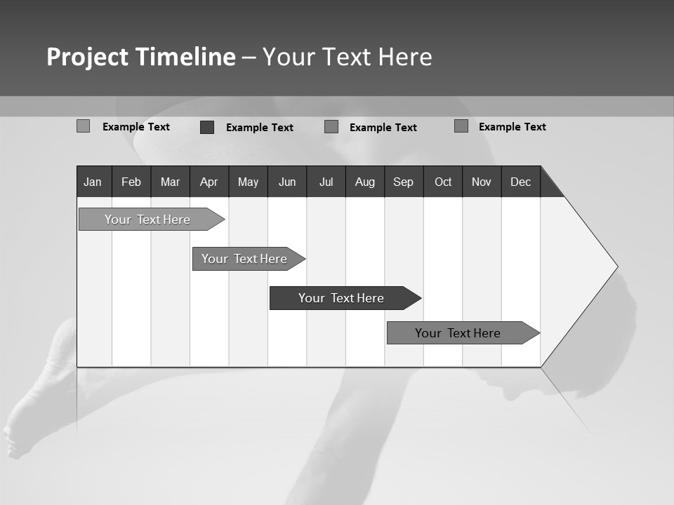 A Man Doing A Yoga Pose In A Black And White Photo PowerPoint Template