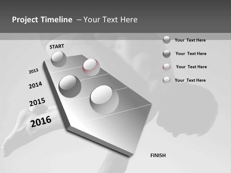 A Man Doing A Yoga Pose In A Black And White Photo PowerPoint Template