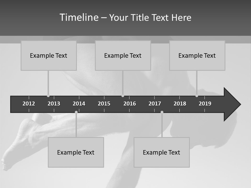 A Man Doing A Yoga Pose In A Black And White Photo PowerPoint Template