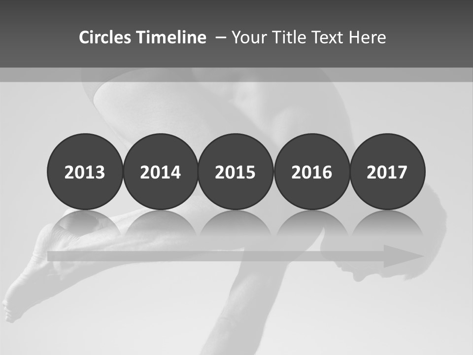 A Man Doing A Yoga Pose In A Black And White Photo PowerPoint Template