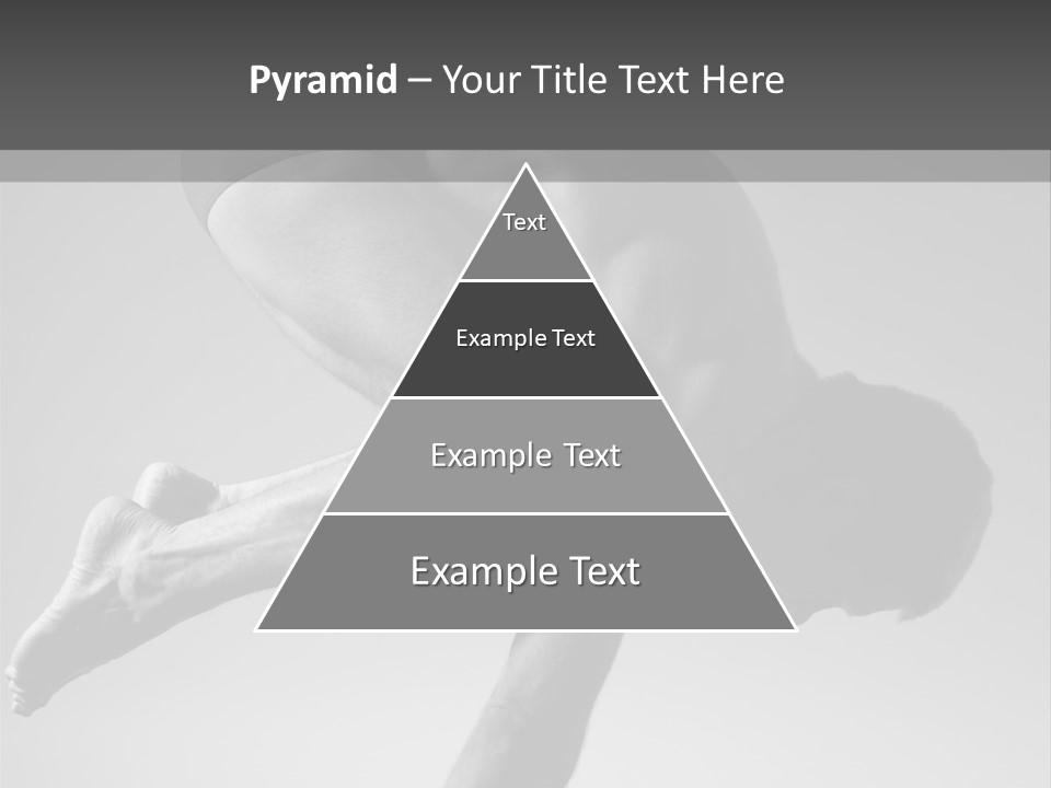 A Man Doing A Yoga Pose In A Black And White Photo PowerPoint Template