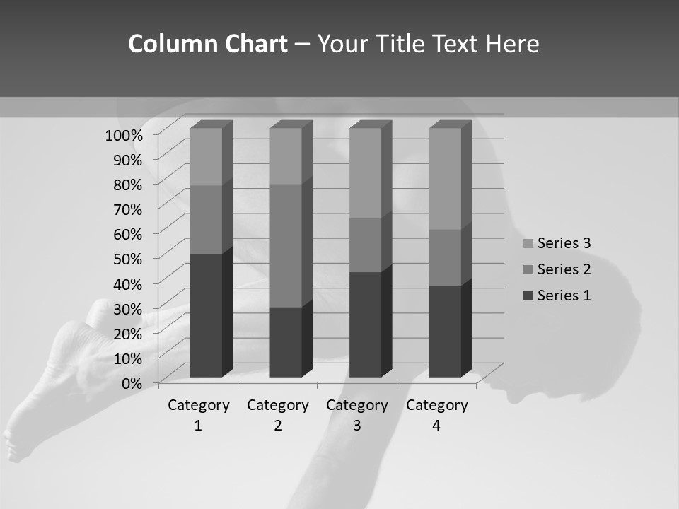 A Man Doing A Yoga Pose In A Black And White Photo PowerPoint Template