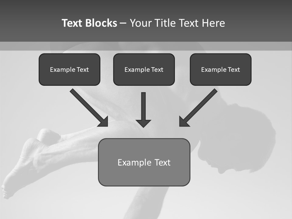 A Man Doing A Yoga Pose In A Black And White Photo PowerPoint Template