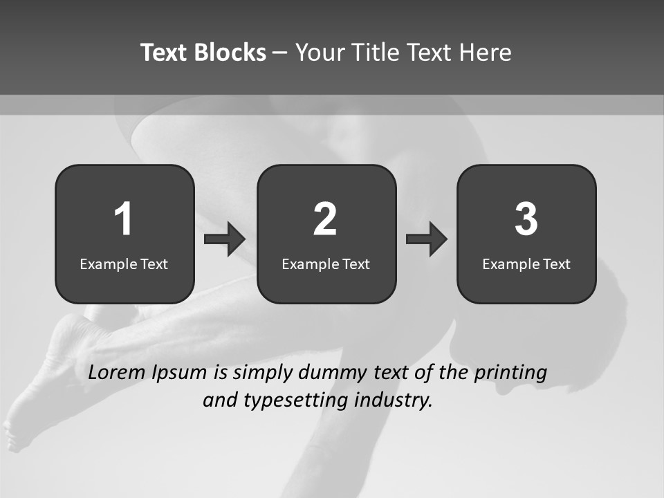 A Man Doing A Yoga Pose In A Black And White Photo PowerPoint Template