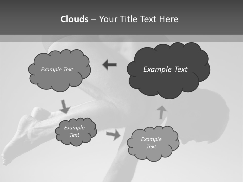 A Man Doing A Yoga Pose In A Black And White Photo PowerPoint Template