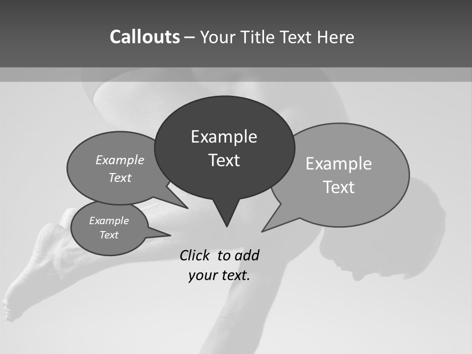 A Man Doing A Yoga Pose In A Black And White Photo PowerPoint Template