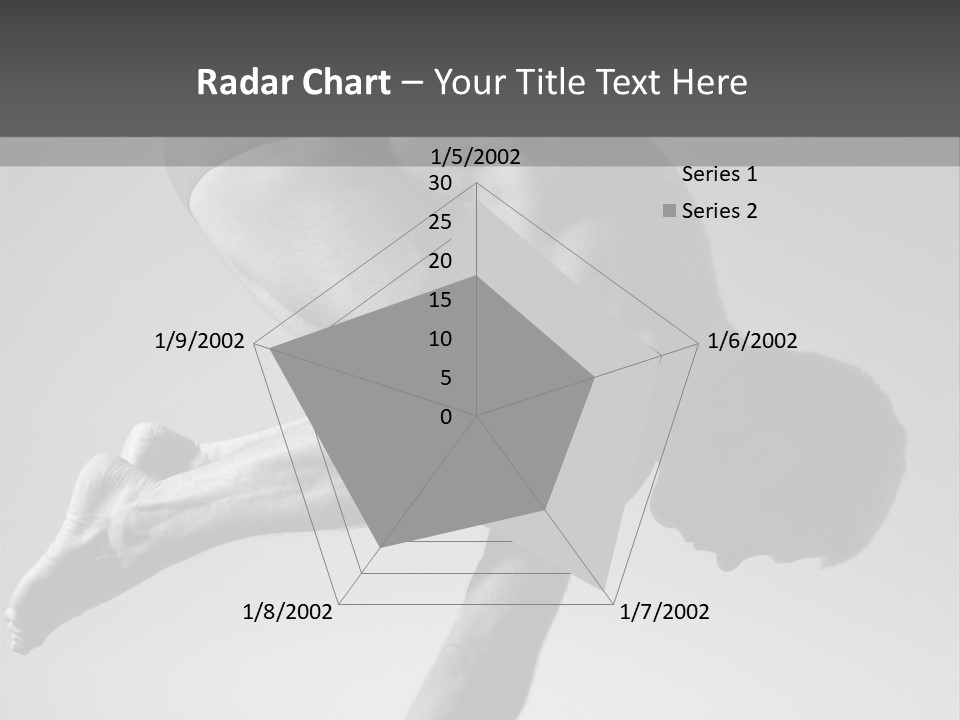 A Man Doing A Yoga Pose In A Black And White Photo PowerPoint Template