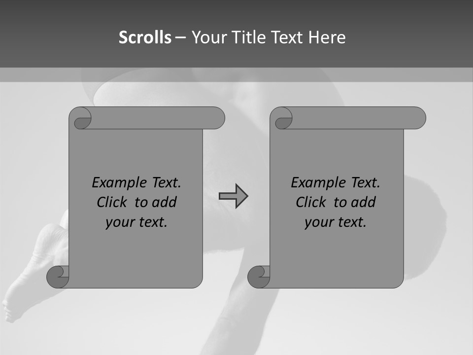 A Man Doing A Yoga Pose In A Black And White Photo PowerPoint Template