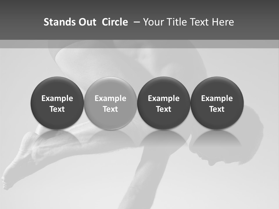 A Man Doing A Yoga Pose In A Black And White Photo PowerPoint Template