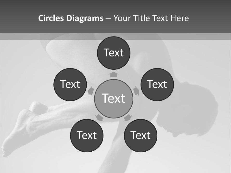 A Man Doing A Yoga Pose In A Black And White Photo PowerPoint Template