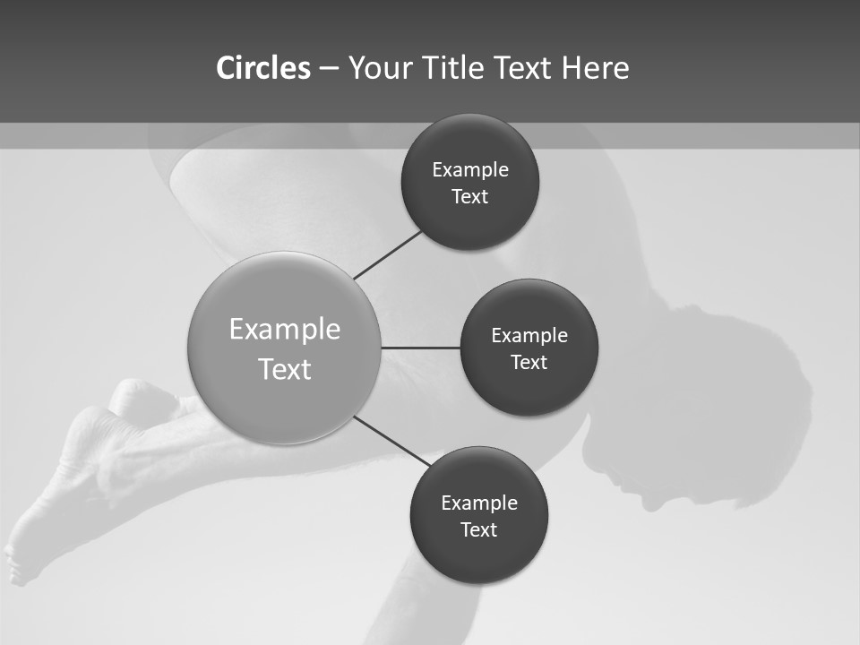 A Man Doing A Yoga Pose In A Black And White Photo PowerPoint Template