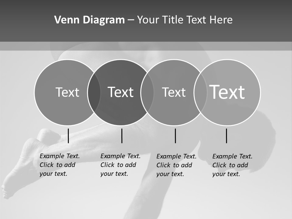 A Man Doing A Yoga Pose In A Black And White Photo PowerPoint Template