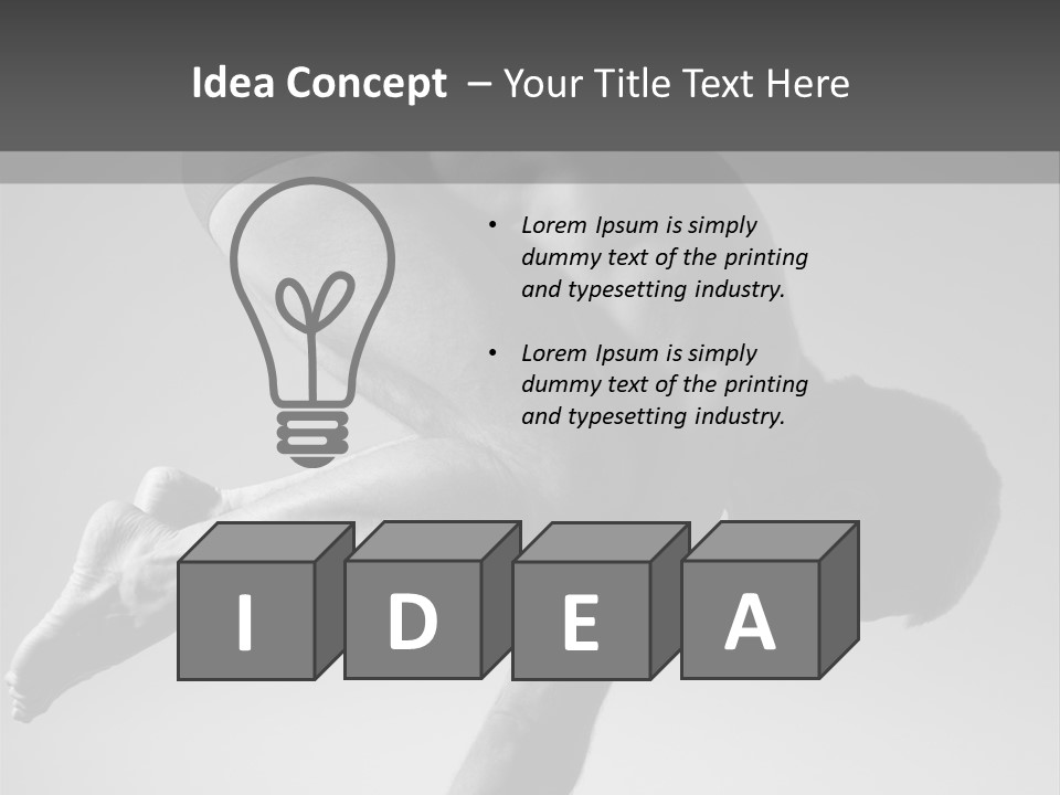 A Man Doing A Yoga Pose In A Black And White Photo PowerPoint Template