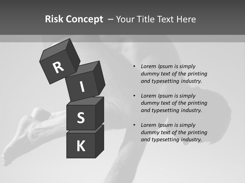 A Man Doing A Yoga Pose In A Black And White Photo PowerPoint Template