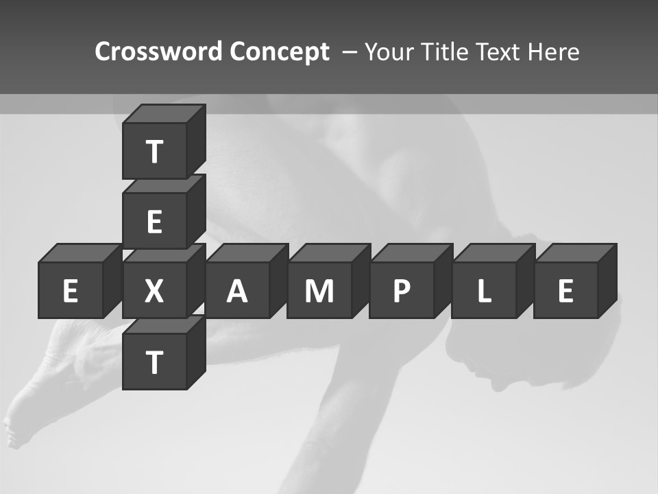 A Man Doing A Yoga Pose In A Black And White Photo PowerPoint Template