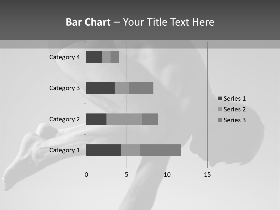 A Man Doing A Yoga Pose In A Black And White Photo PowerPoint Template