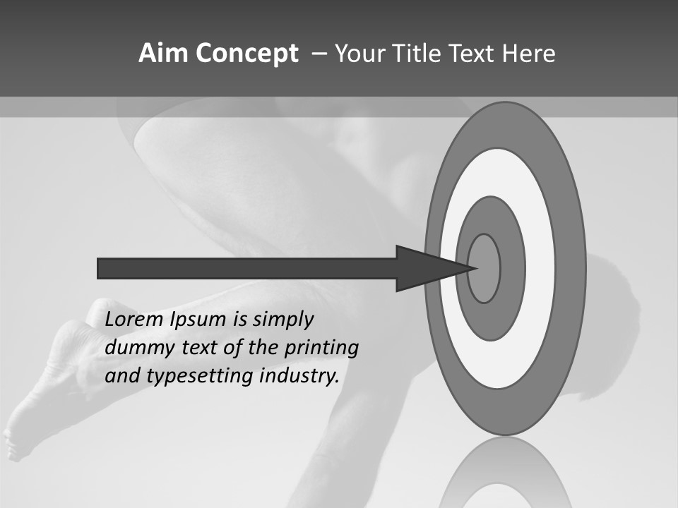 A Man Doing A Yoga Pose In A Black And White Photo PowerPoint Template