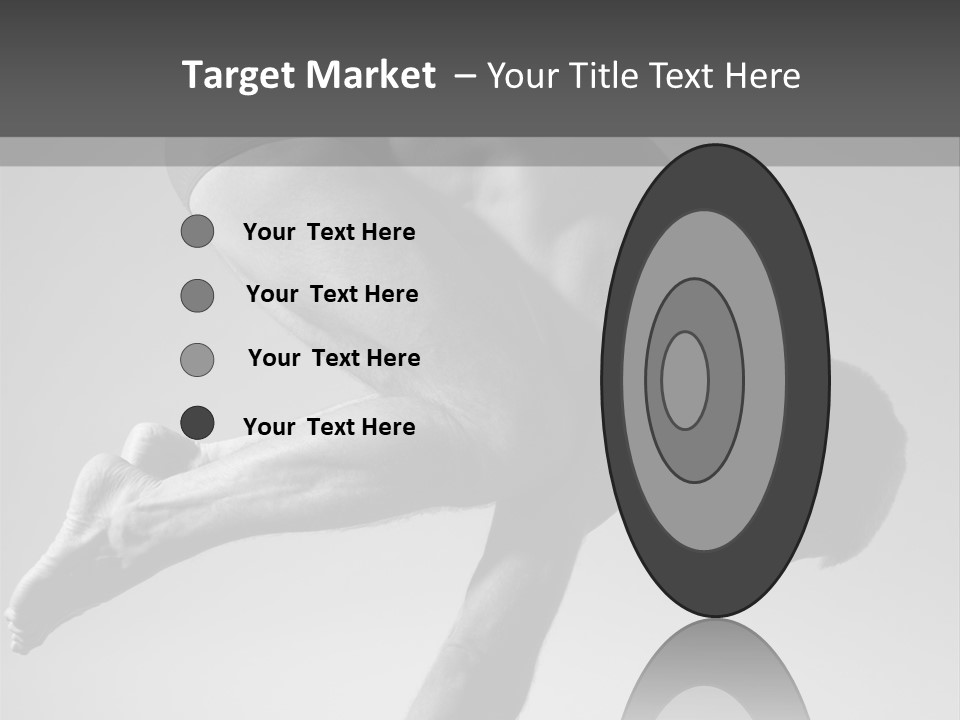 A Man Doing A Yoga Pose In A Black And White Photo PowerPoint Template