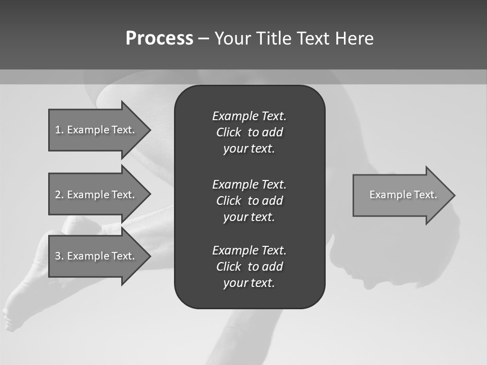 A Man Doing A Yoga Pose In A Black And White Photo PowerPoint Template
